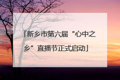 新乡市第六届“心中之乡”直播节正式启动