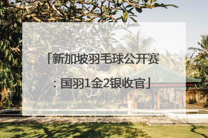 新加坡羽毛球公开赛：国羽1金2银收官