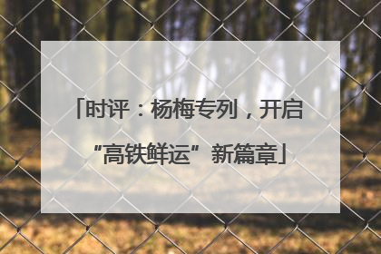 时评：杨梅专列，开启“高铁鲜运”新篇章