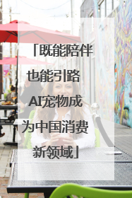 既能陪伴也能引路 AI宠物成为中国消费新领域