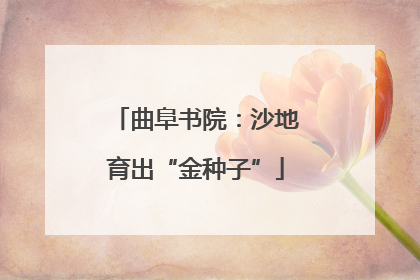 曲阜书院：沙地育出“金种子”
