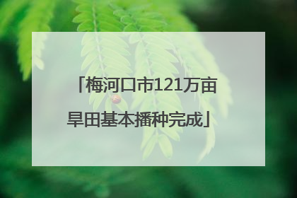 梅河口市121万亩旱田基本播种完成