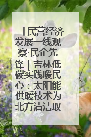 民营经济发展一线观察·民企先锋｜吉林低碳实践暖民心：太阳能供暖技术为北方清洁取暖破局
