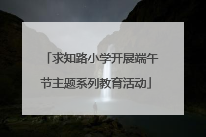 求知路小学开展端午节主题系列教育活动