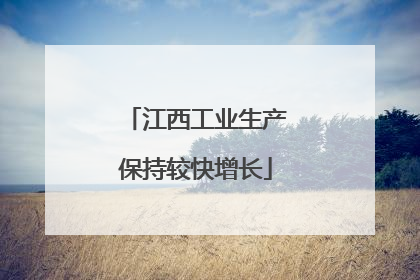 江西工业生产保持较快增长