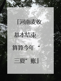 河南麦收基本结束 算算今年“三夏”账