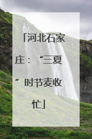 河北石家庄：“三夏”时节麦收忙