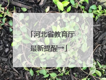 河北省教育厅最新提醒→