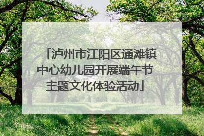 泸州市江阳区通滩镇中心幼儿园开展端午节主题文化体验活动