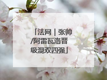 法网｜张帅/阿雷瓦洛晋级混双四强