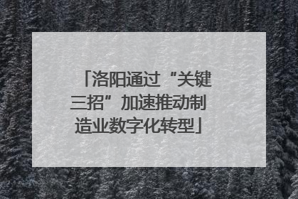 洛阳通过“关键三招”加速推动制造业数字化转型