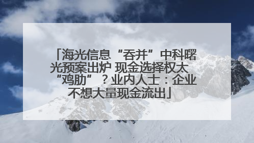 海光信息“吞并”中科曙光预案出炉 现金选择权太“鸡肋”？业内人士：企业不想大量现金流出