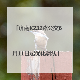 济南K232路公交6月11日起优化调线