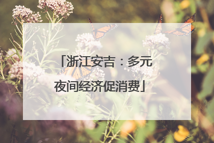 浙江安吉：多元夜间经济促消费