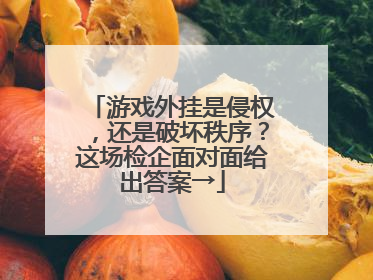 游戏外挂是侵权，还是破坏秩序？这场检企面对面给出答案→