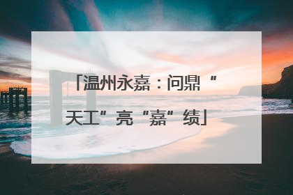 温州永嘉：问鼎“天工”亮“嘉”绩