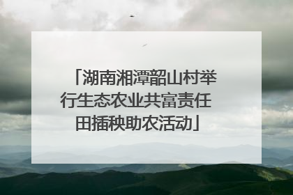 湖南湘潭韶山村举行生态农业共富责任田插秧助农活动