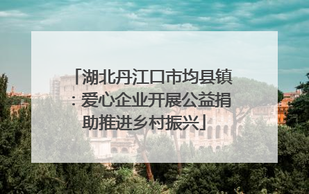 湖北丹江口市均县镇：爱心企业开展公益捐助推进乡村振兴