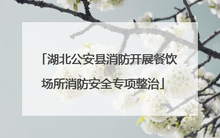 湖北公安县消防开展餐饮场所消防安全专项整治