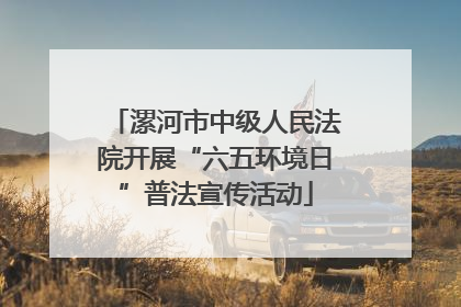 漯河市中级人民法院开展“六五环境日”普法宣传活动