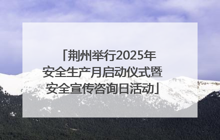 荆州举行2025年安全生产月启动仪式暨安全宣传咨询日活动