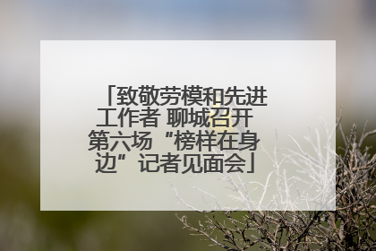 致敬劳模和先进工作者 聊城召开第六场“榜样在身边”记者见面会