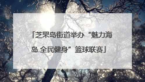 芝罘岛街道举办“魅力海岛 全民健身”篮球联赛