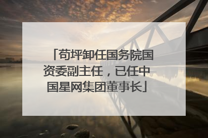 苟坪卸任国务院国资委副主任，已任中国星网集团董事长