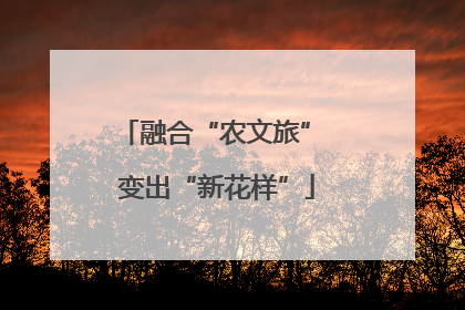 融合“农文旅” 变出“新花样”