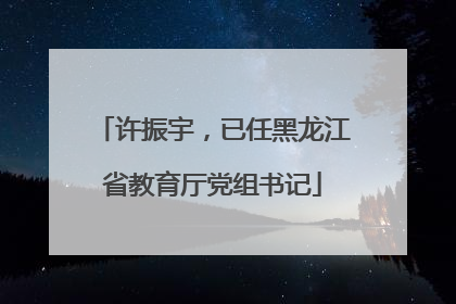 许振宇，已任黑龙江省教育厅党组书记
