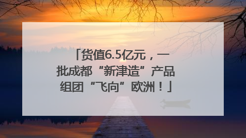 货值6.5亿元，一批成都“新津造”产品组团“飞向”欧洲！