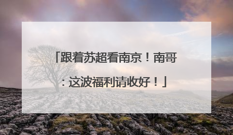 跟着苏超看南京！南哥：这波福利请收好！