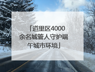 道里区4000余名城管人守护端午城市环境