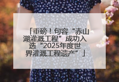 重磅！句容“赤山湖灌溉工程”成功入选“2025年度世界灌溉工程遗产”