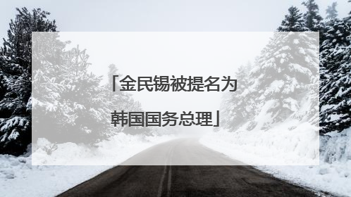金民锡被提名为韩国国务总理