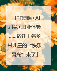 非遗课+AI启蒙+职业体验……宿迁千名乡村儿童的“快乐暑光”来了