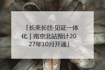 长来长往·见证一体化｜南京北站预计2027年10月开通
