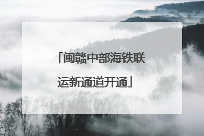 闽赣中部海铁联运新通道开通