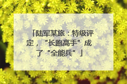 陆军某旅：特级评定，“长跑高手”成了“全能兵”