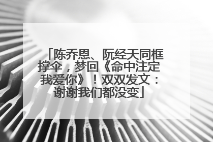 陈乔恩、阮经天同框撑伞，梦回《命中注定我爱你》！双双发文：谢谢我们都没变