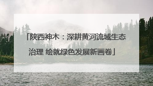 陕西神木：深耕黄河流域生态治理 绘就绿色发展新画卷