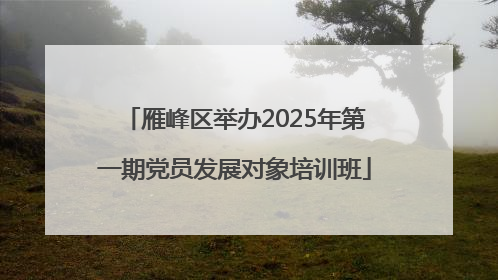 雁峰区举办2025年第一期党员发展对象培训班