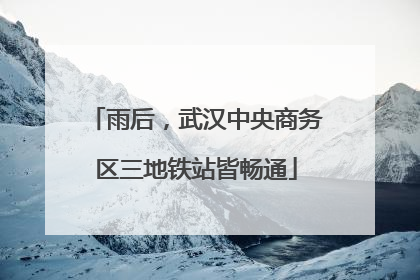 雨后，武汉中央商务区三地铁站皆畅通
