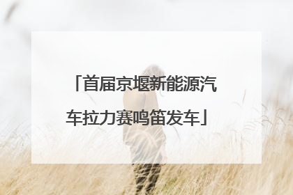 首届京堰新能源汽车拉力赛鸣笛发车