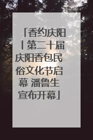 香约庆阳丨第二十届庆阳香包民俗文化节启幕 潘鲁生宣布开幕