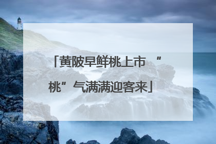 黄陂早鲜桃上市 “桃”气满满迎客来