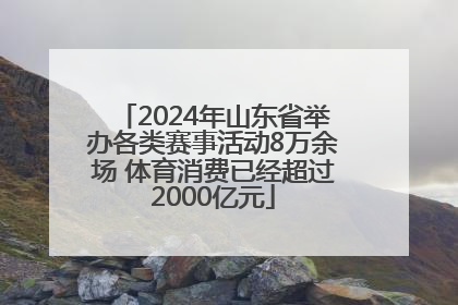 2024年山东省举办各类赛事活动8万余场 体育消费已经超过2000亿元