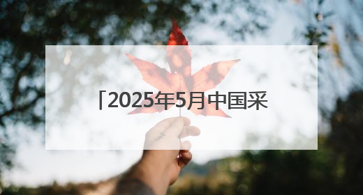 2025年5月中国采购经理指数运行情况