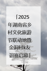 2025年湖南省乡村文化旅游节联动地暨金洞村k友谊赛启幕