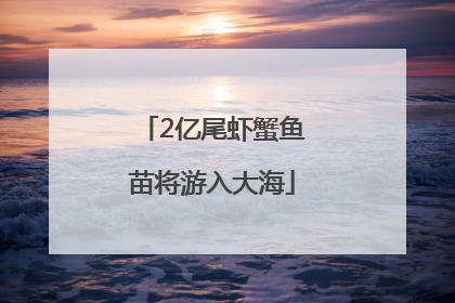 2亿尾虾蟹鱼苗将游入大海